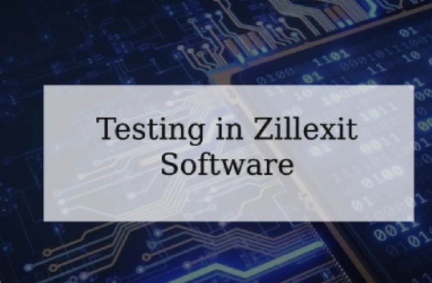 Testing in Zillexit Software