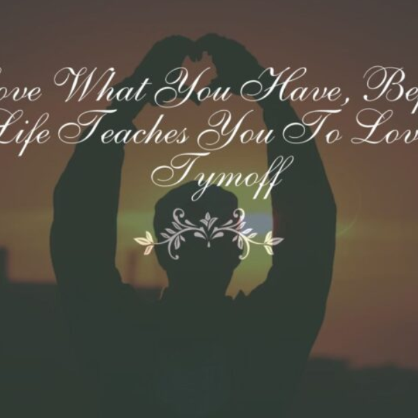 Love What You Have, Before Life Teaches You to Love